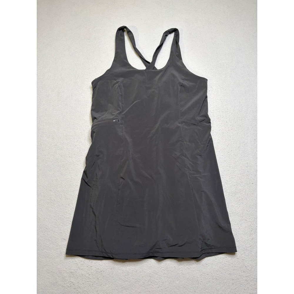 REI Co-op Active Dress Women Medium Blk A-Line Racerback Built-in Shorts Hiking